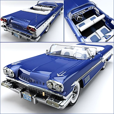 Pontiac Bonneville: 1958 Classic Beauty 3D model image 1 