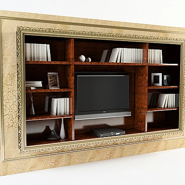 Versatile Built-in Wall Unit 3D model image 1 