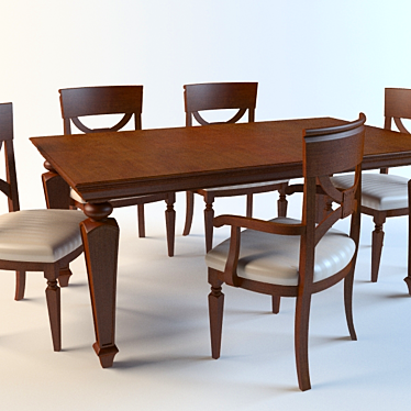 Italian Dining Set by ALF: STRADIVARI 3D model image 1 