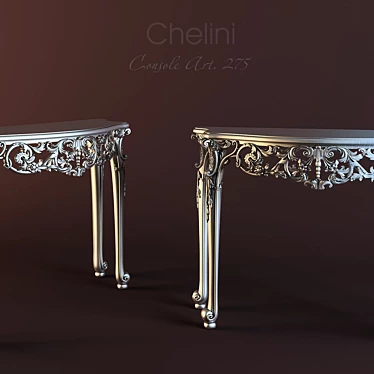 Elegant Chelini Console: Style Defined 3D model image 1 