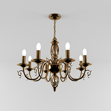 Elegant Classic Chandelier 3D model image 1 