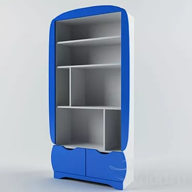 EduKids Happy Pirate Medium Bookcase 3D model image 1 