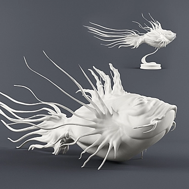 Marine Beauty Fish Figurine 3D model image 1 