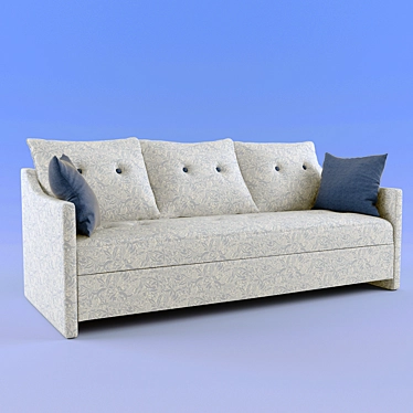 Elegant 3-Seater Sofa 3D model image 1 