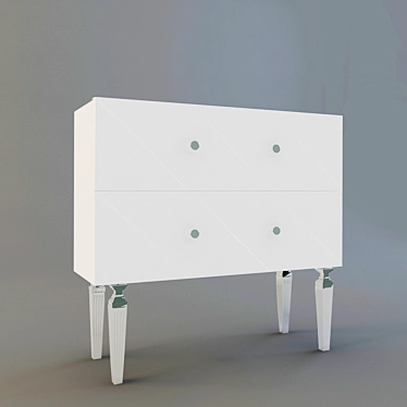 Modern 3-Drawer Chest 3D model image 1 