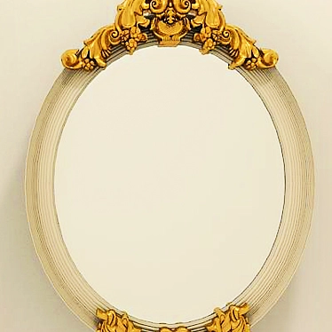 Oval Reflection: Elegant Mirror 3D model image 1 