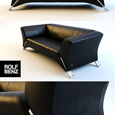 Elegant Rolf Benz 322 Sofa 3D model image 1 