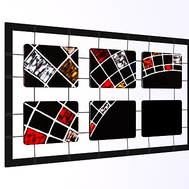 Textured Panel Decor 3D model image 1 