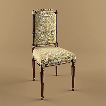 Elegant Textured Chair 3D model image 1 