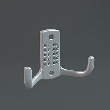 Sleek Wall Mount Hook 3D model image 1 