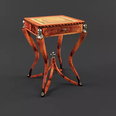 Russian Square Side Table - A249 3D model image 1 