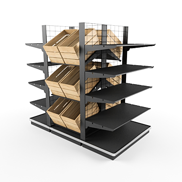 Title: Store Shelves with Drawers 3D model image 1 