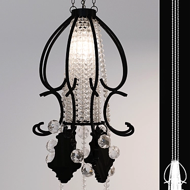Italian Baga ArtCR24 Ceiling Lamp 3D model image 1 