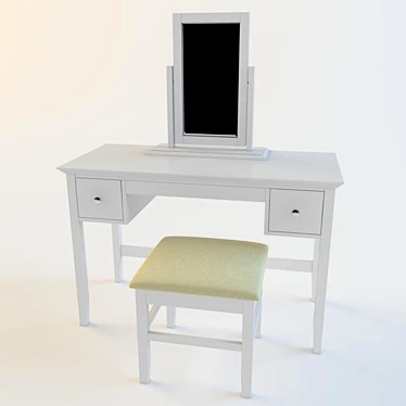 Elegant Vanity Table 3D model image 1 