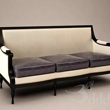 Elegant Designer Sofa: Modern Comfort 3D model image 1 