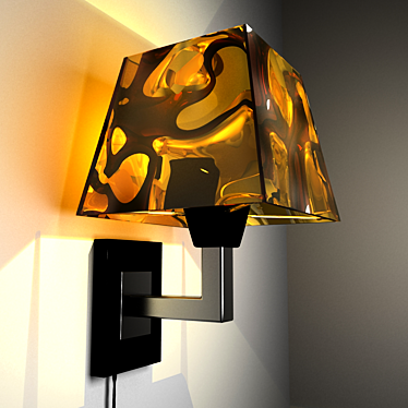 ARTE Lamp A1295AP-1BK FUJI: Elegant Italian Wall Sconce 3D model image 1 