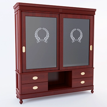 Elegant Maria Silva Library Set 3D model image 1 