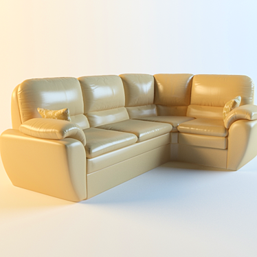 Modern Leipzig Corner Sofa 3D model image 1 