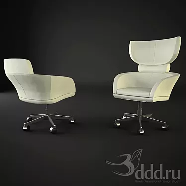 Stylish Office Chairs: GIORGETTI Collection 3D model image 1 