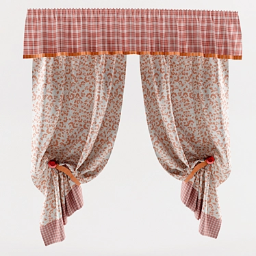 Country Chic Curtain 3D model image 1 