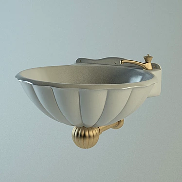Elegant HERBEAU Bathroom Faucet 3D model image 1 