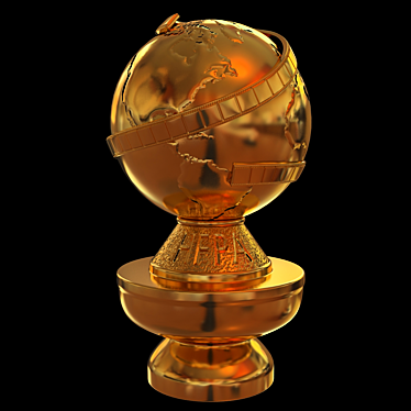 Shining Sphere: Golden Globe 3D model image 1 