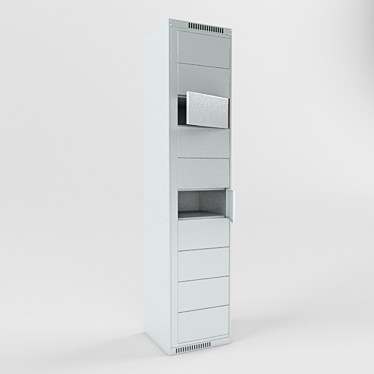 Military Regiment Storage Shelf 3D model image 1 