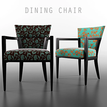 Modern Wood Dining Chair 3D model image 1 