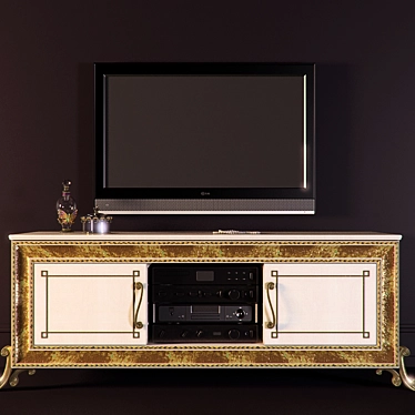 Elegant TV Stand, Arredo Classic 3D model image 1 