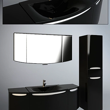 Valente Ispirato 1300: Elegant Bathroom Furniture 3D model image 1 