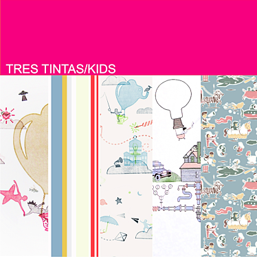 Tres Tintas Kidz: Colorful Wallpapers 3D model image 1 