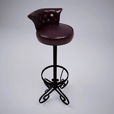 Title: Classic Forge Bar Stool 3D model image 1 