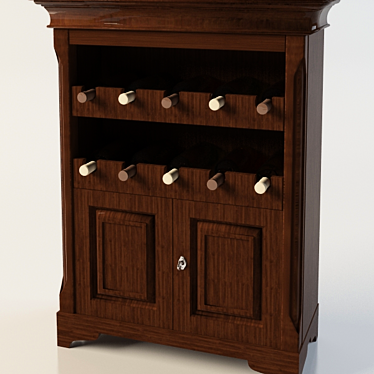 Elegant Wine Storage Solution 3D model image 1 