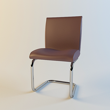 Elegant Brown Office Chair 3D model image 1 