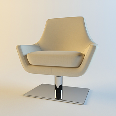 Lana Beige Lounge Chair 3D model image 1 