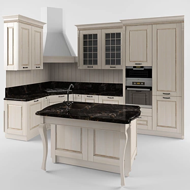 Vintage Kitchen Royalty 3D model image 1 