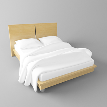 Luxury Italian Europeo Bed 3D model image 1 