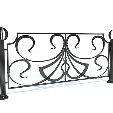 Elegant Kovka Forged Fence 3D model image 1 