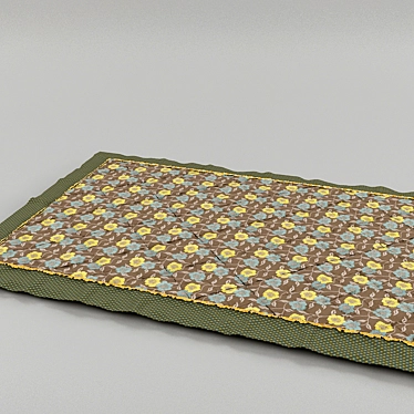 Provençal Fabric Mat 3D model image 1 