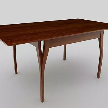 Modern Italian Cherry Wood Dining Table 3D model image 1 