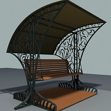 Elegant Garden Swings 3D model image 1 