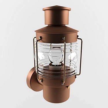 Copper Outdoor Wall Sconce 3D model image 1 