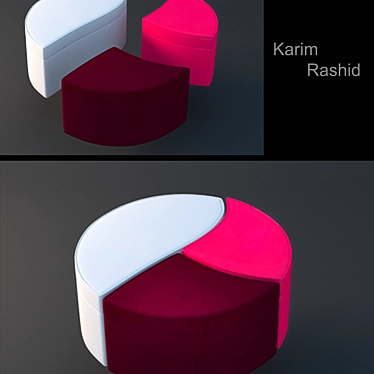 Title: Karim Rashid Designer Pouf 3D model image 1 