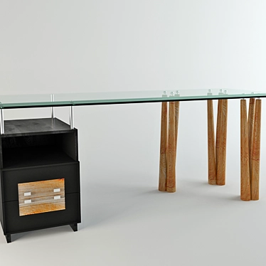 Elegant Dining Table 3D model image 1 