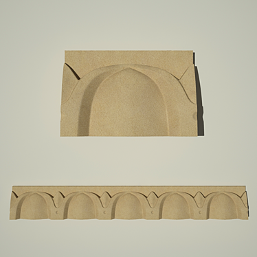 Elegant Polyresin Molding Trim 3D model image 1 