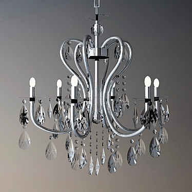 Elegant Crystal Chandelier 3D model image 1 