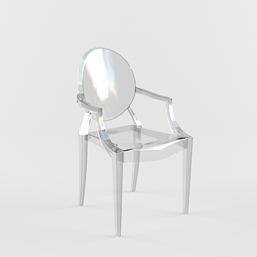 Transparent Elegance: Kartell Louis Ghost 3D model image 1 