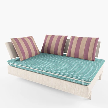 Cozy Lounge Sofa 3D model image 1 
