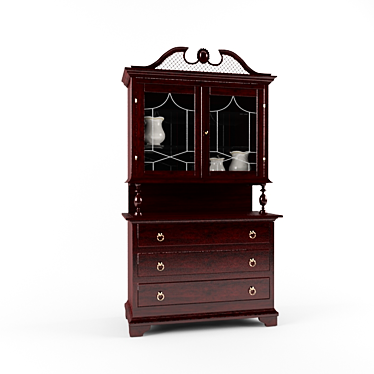 Handcrafted Classic Sideboard 3D model image 1 