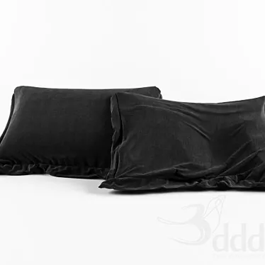 Luxury Pillows: Detailed Models & Texture 3D model image 1 